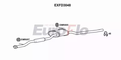 Средний глушитель выхлопных газов EuroFlo EXFD3048