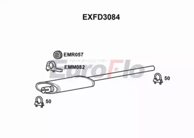 Средний глушитель выхлопных газов EuroFlo EXFD3084