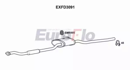 Средний глушитель выхлопных газов EuroFlo EXFD3091