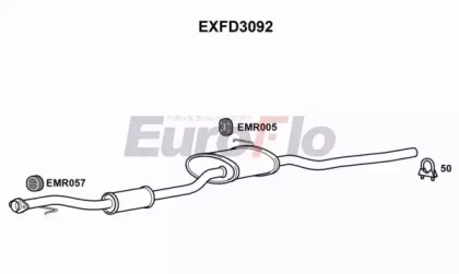 Средний глушитель выхлопных газов EuroFlo EXFD3092