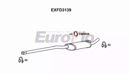 Средний глушитель выхлопных газов EuroFlo EXFD3139