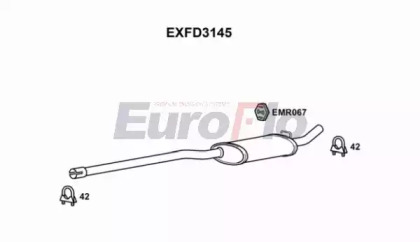 Средний глушитель выхлопных газов EuroFlo EXFD3145