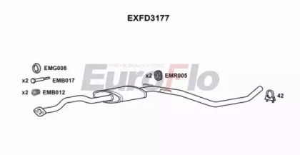 Средний глушитель выхлопных газов EuroFlo EXFD3177