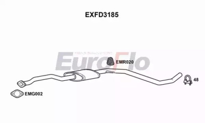 Средний глушитель выхлопных газов EuroFlo EXFD3185