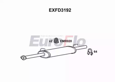 Средний глушитель выхлопных газов EuroFlo EXFD3192