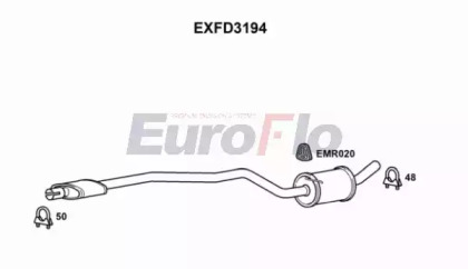 Средний глушитель выхлопных газов EuroFlo EXFD3194