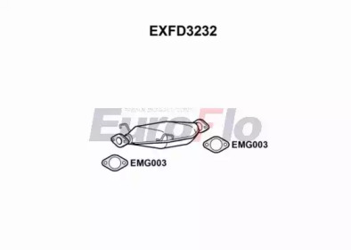 Средний глушитель выхлопных газов EuroFlo EXFD3232