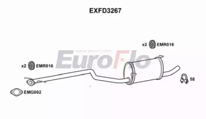 Амортизатор EuroFlo EXFD3267