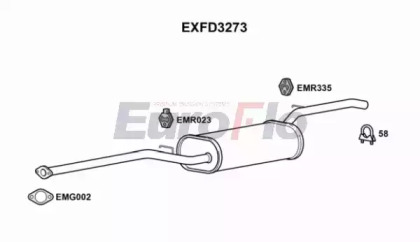 Средний глушитель выхлопных газов EuroFlo EXFD3273