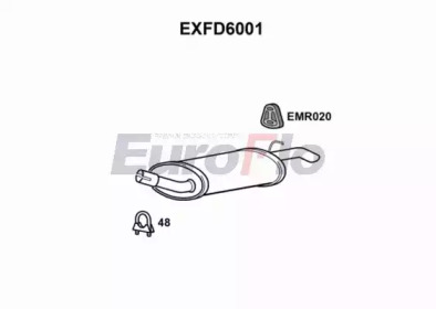 Глушитель выхлопных газов конечный EuroFlo EXFD6001