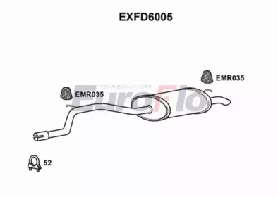 Глушитель выхлопных газов конечный EuroFlo EXFD6005