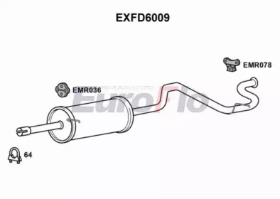 Глушитель выхлопных газов конечный EuroFlo EXFD6009