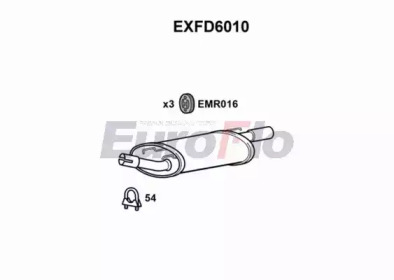 Глушитель выхлопных газов конечный EuroFlo EXFD6010