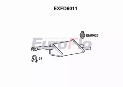 Глушитель выхлопных газов конечный EuroFlo EXFD6011