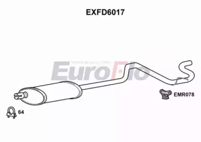 Глушитель выхлопных газов конечный EuroFlo EXFD6017