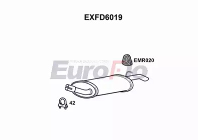 Глушитель выхлопных газов конечный EuroFlo EXFD6019