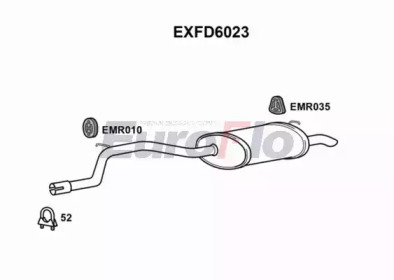 Глушитель выхлопных газов конечный EuroFlo EXFD6023