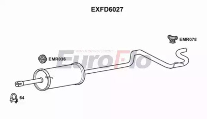 Глушитель выхлопных газов конечный EuroFlo EXFD6027