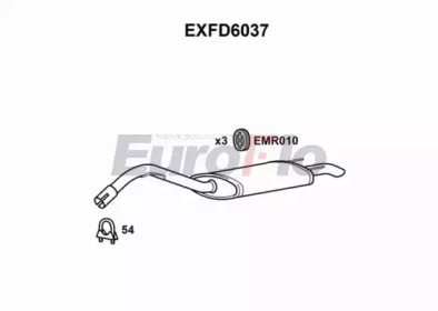 Глушитель выхлопных газов конечный EuroFlo EXFD6037