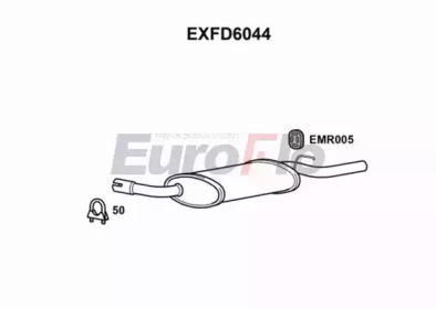 Глушитель выхлопных газов конечный EuroFlo EXFD6044