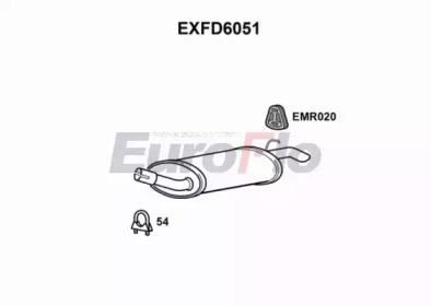 Глушитель выхлопных газов конечный EuroFlo EXFD6051