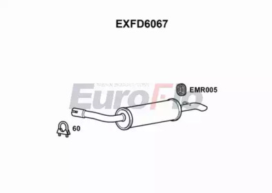 Глушитель выхлопных газов конечный EuroFlo EXFD6067