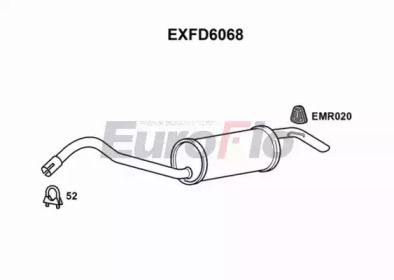 Глушитель выхлопных газов конечный EuroFlo EXFD6068