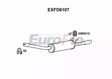 Глушитель выхлопных газов конечный EuroFlo EXFD6107