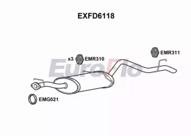 Глушитель выхлопных газов конечный EuroFlo EXFD6118