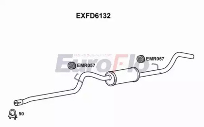 Глушитель выхлопных газов конечный EuroFlo EXFD6132