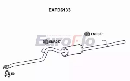 Глушитель выхлопных газов конечный EuroFlo EXFD6133