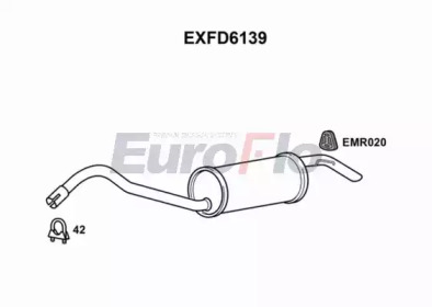 Глушитель выхлопных газов конечный EuroFlo EXFD6139