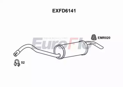 Глушитель выхлопных газов конечный EuroFlo EXFD6141