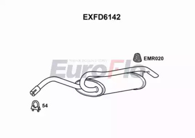 Глушитель выхлопных газов конечный EuroFlo EXFD6142