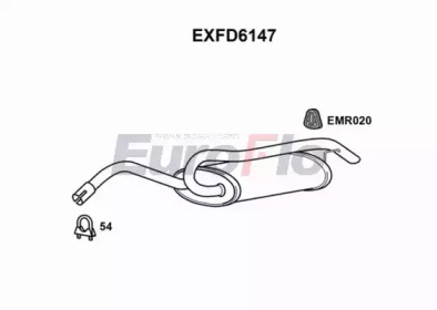 Глушитель выхлопных газов конечный EuroFlo EXFD6147