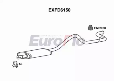 Глушитель выхлопных газов конечный EuroFlo EXFD6150