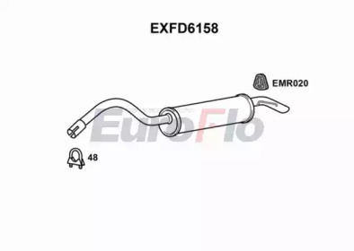 Глушитель выхлопных газов конечный EuroFlo EXFD6158