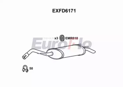 Глушитель выхлопных газов конечный EuroFlo EXFD6171