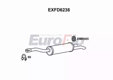 Глушитель выхлопных газов конечный EuroFlo EXFD6238