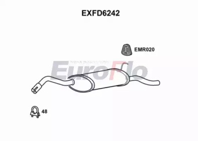 Глушитель выхлопных газов конечный EuroFlo EXFD6242