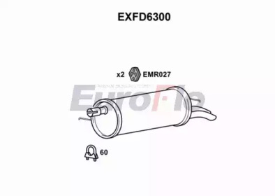 Глушитель выхлопных газов конечный EuroFlo EXFD6300