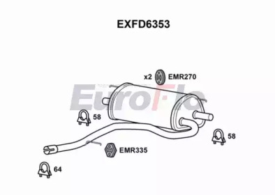 Амортизатор EuroFlo EXFD6353