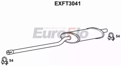 Средний глушитель выхлопных газов EuroFlo EXFT3041