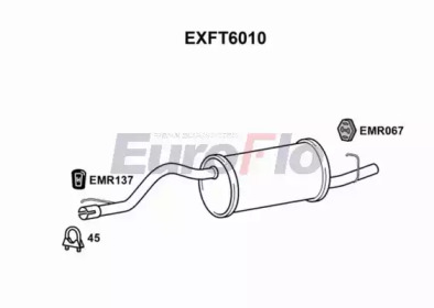 Глушитель выхлопных газов конечный EuroFlo EXFT6010