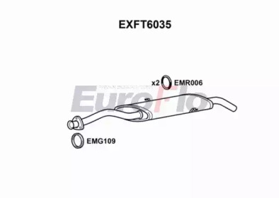 Глушитель выхлопных газов конечный EuroFlo EXFT6035