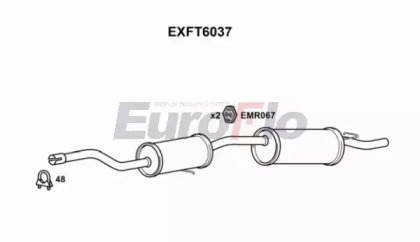 Глушитель выхлопных газов конечный EuroFlo EXFT6037