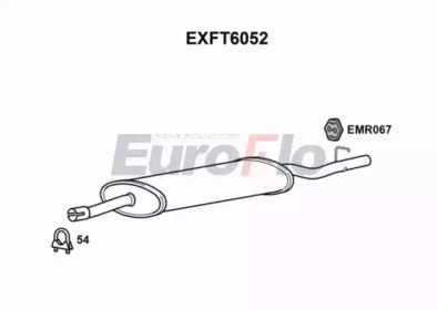 Глушитель выхлопных газов конечный EuroFlo EXFT6052