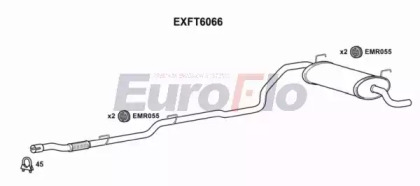 Глушитель выхлопных газов конечный EuroFlo EXFT6066