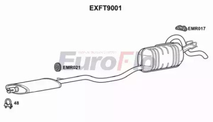 Средний / конечный глушитель ОГ EuroFlo EXFT9001