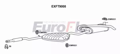 Средний / конечный глушитель ОГ EuroFlo EXFT9008